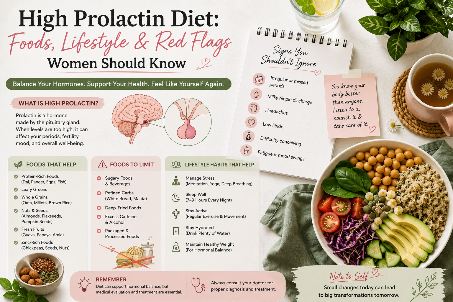 High Prolactin Diet - Lifestyle and Red Flags Every Woman Should Know